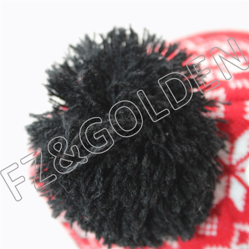 Topla pletena kapa s čopi (4)