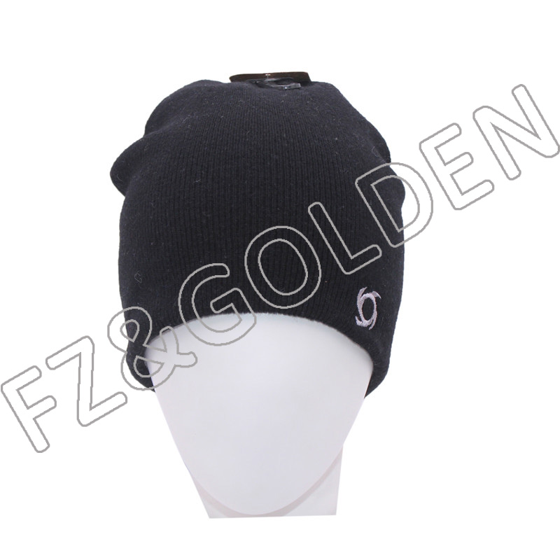 Winter knitted brode Beanie Hats02