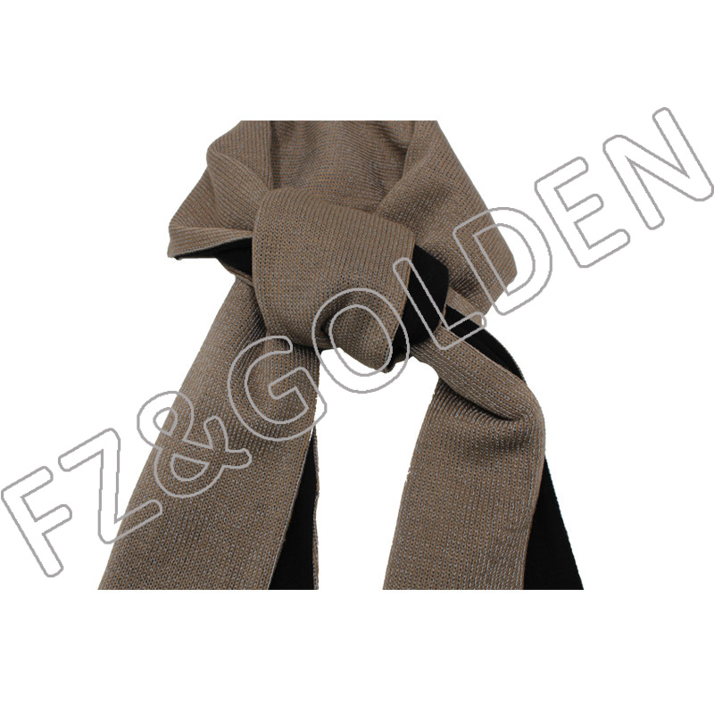 Veleprodaja prilagođeni zimski pleteni šal sa reflektirajućom pređom (2)