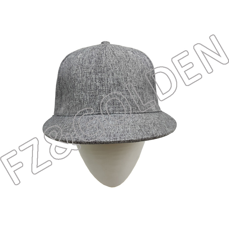 6 Panel Broderi Logo Snapback Hat Flat Peak07