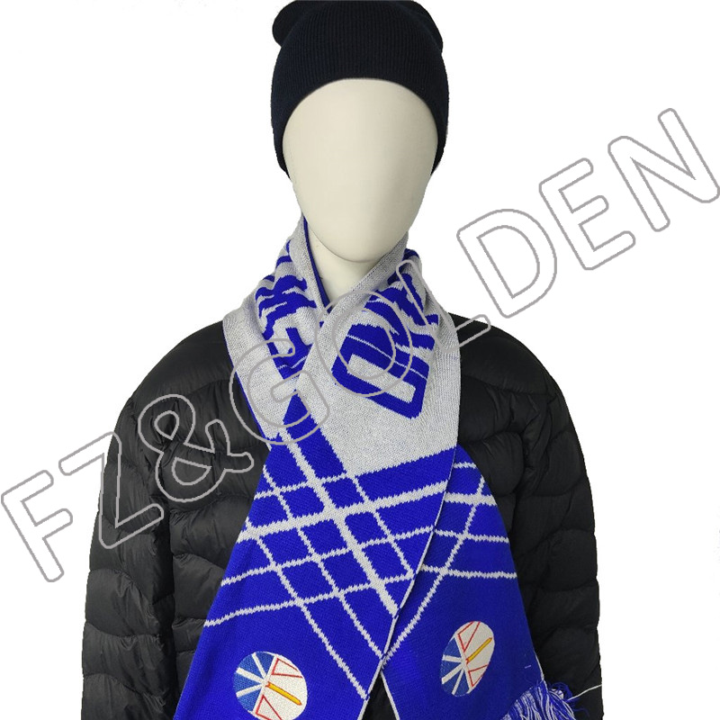 High Quality Custom Embroidery Knitted Scarf   