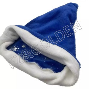 New arrival blue santa sublimation christmas party bucket hat1
