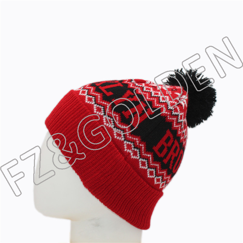Warm Knitted Hat With Pom (6)
