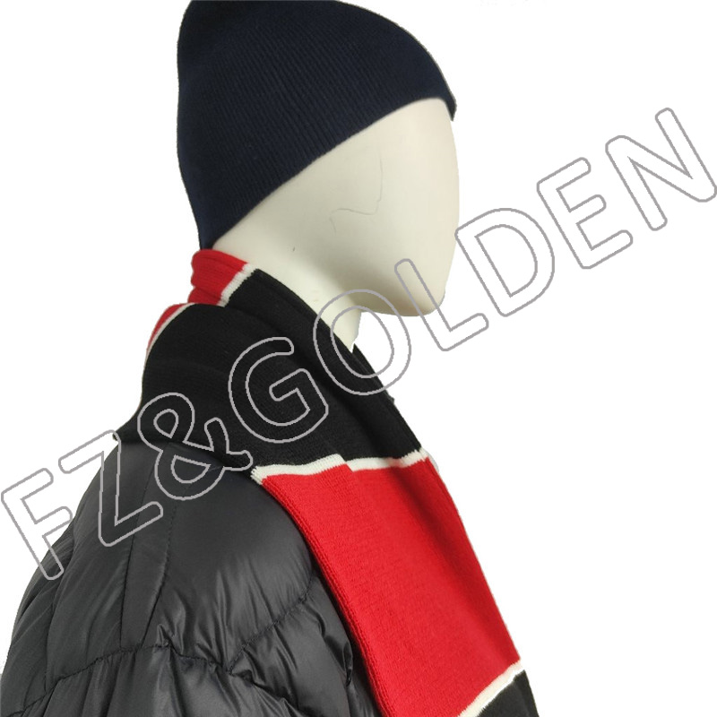 High Quality Custom Embroidery Knitted Scarf   
