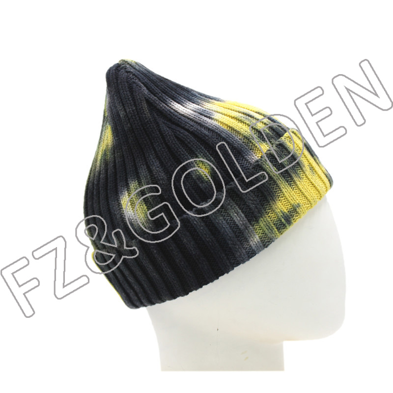 Cotton Tie-dyed Knitted Hat (4)